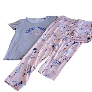 𝅺Lucky brand floral super soft‎ comfy loungewear pajamas plus size 2X